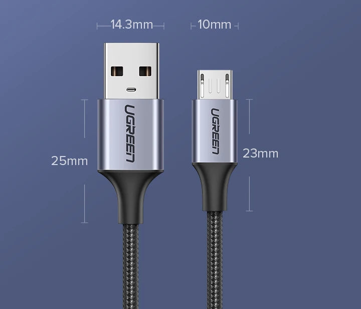 UGREEN Micro USB Cable Fast Quick Charger Cable USB to Micro USB 2.0 Android Charging Cord for Samsung Galaxy S7 S6 Note Wire