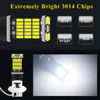 Kevanly 2Pcs H1 H3 T10 W5W BA9S LED 10W 4012smd 24led Car Fog Limp Auto DRL Daytime Running Light Reading Plate Light 6500K 12v