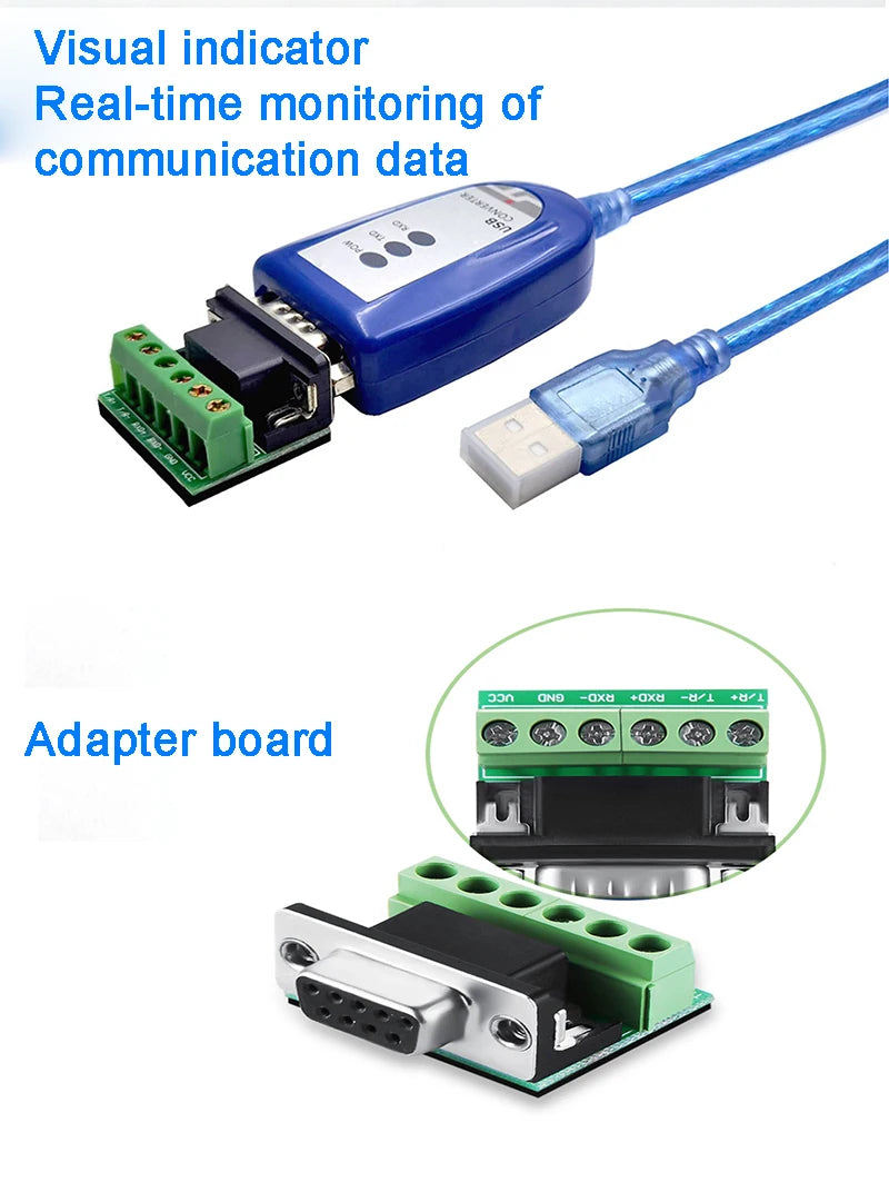 USB To 485 422 Serial Cable Industrial Grade RS485 To USB Communication Converter To 485 Module