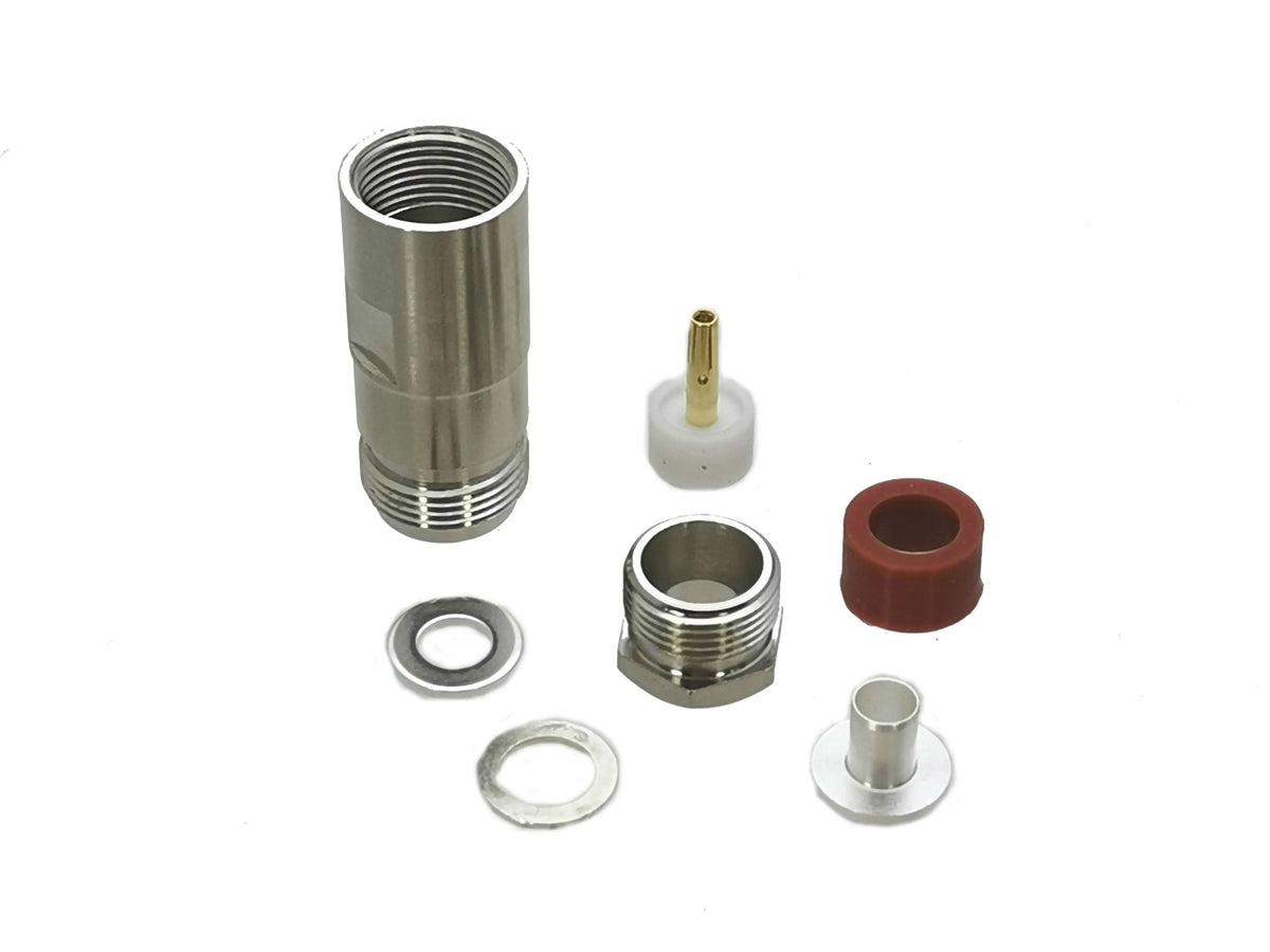 1Pcs Connector N Type Clamp For RG58 RG142 / RG8X LMR240 / RG5 RG6 / RG8 LMR400 RF Coaxial Male plug & Female jack
