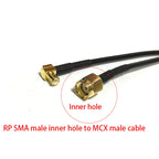 New SMA Male Female Jack  Nut  /RP SMA Switch MCX/MMCX  Male Plug Right Angle Pigtail Cable RG174 Wireless Modem Extension