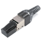 OULLX CAT7 RJ45 Connector 50U No Crimping Tools Required Network Cable Cat6A Cat5e Reuse Module Shielded FTP 8P8C Crimp