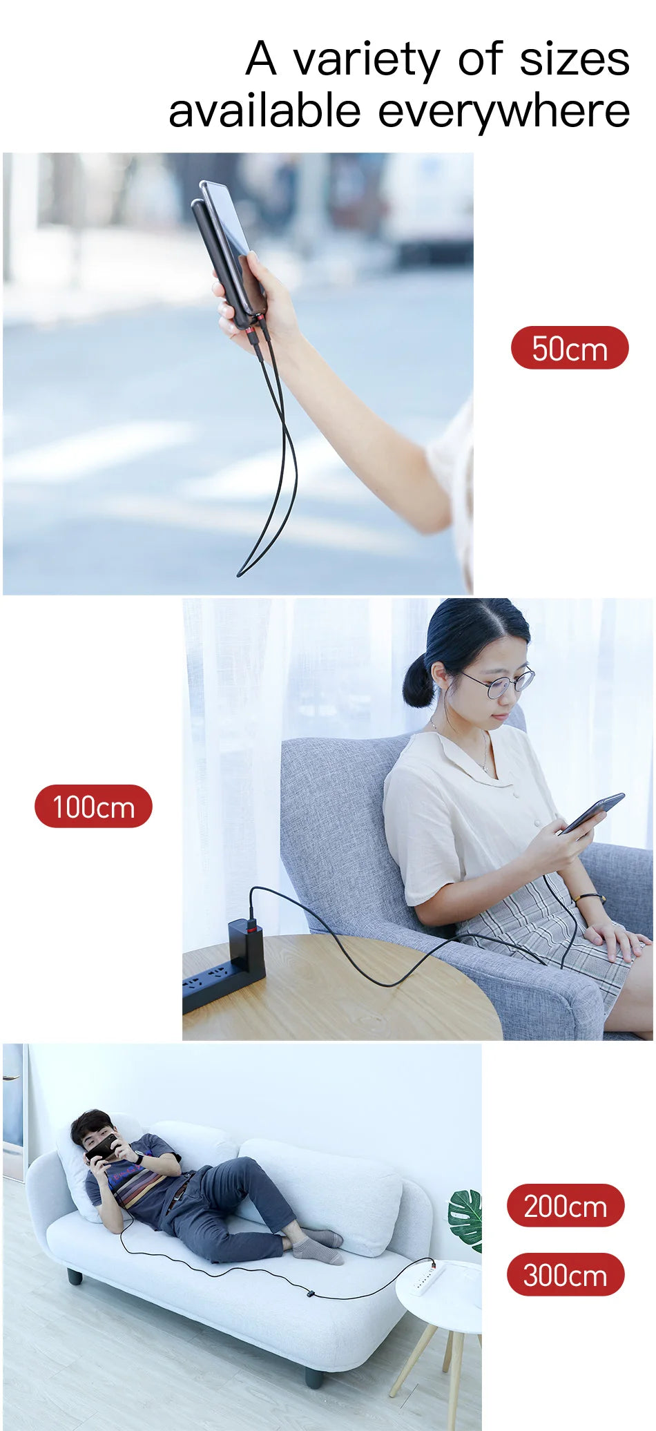 Baseus USB Micro Cable Quick Charge 3.0 Cable Fast Charging for Huawei P30 Xiaomi USB-C Charger Wire