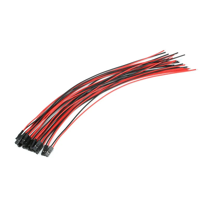 20pcs/10pc 2pin Dupont Cable 2P 2 Pin Female Jumper Connector Wire 2.54mm Pitch Length 10CM 20CM 30CM Single Head For 3D Printer