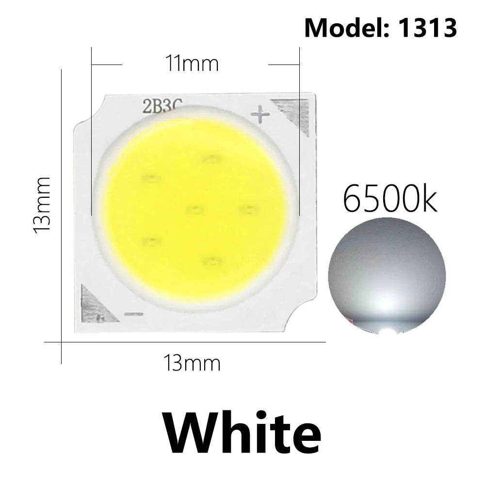 10pcs A Lot 3W/5W/7W/10W 6500K/4000K/3000K LED COB Light Beads 1313 LED Lamp Bead LED Bulb Chip Spot Light Downlight Diode Lamp