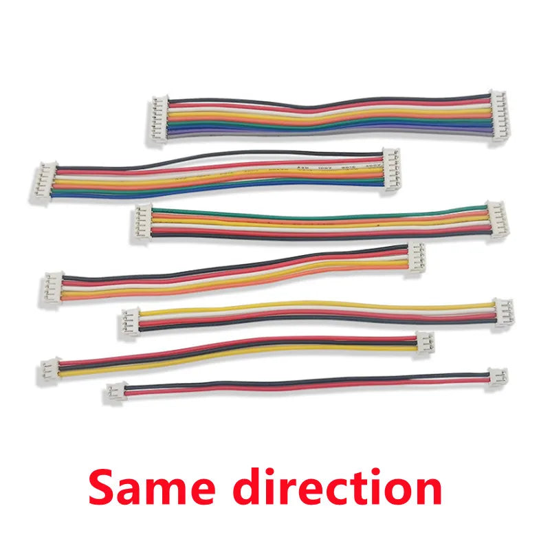 5PCS ZH 1.5mm Electronic Wire  Double Head 10CM/15CM/20CM Cable 28AWG Double Head Same side / Reverse side Connector