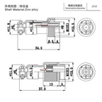1set GX12 2/3/4/5/6/7 Pin Male + Female 12mm Circular Aviation Socket Plug Wire Panel Connector with Plastic Cap Lid