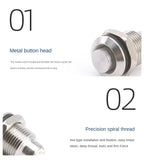 8MM 10MM 12MM 16MM Metal Button Switch Self Lock Button High Head Self Lock Switch 1 Normally Open Waterproof Antirust