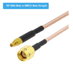 10PCS SMA Female Jack Bulkhead to MMCX Male Straight PLUG RG316 Pigtail RF Coaxial Cable MMCX to SMA Adapter Extension Cable