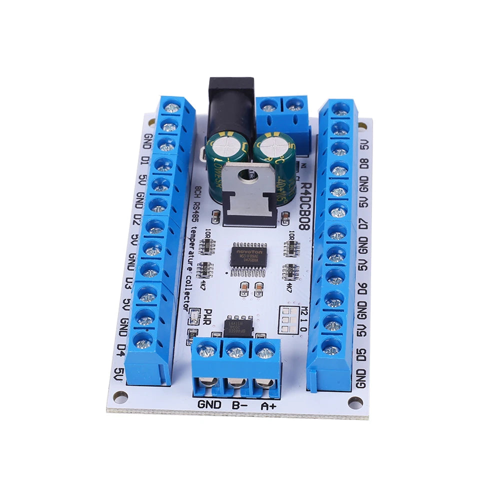8CH Modbus RTU RS485 R4DCB08 Temperature Receiver Relay Module Temperature Acquisition Collector Paperless Recorder for PLC