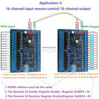 DC 12V 24V 16 Input 16 Output RS485 Remote Control Switch PLC IO expansion Board 03 06 16 Modbus RTU Module