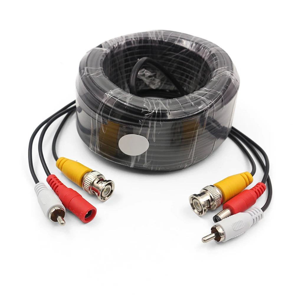 5-50M BNC+RCA+DC Connector 3 in 1 CCTV Outdoor Cable Coaxial Audio Video Power Cable For DVR System Security Surveillance Camera