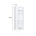 Wired 2PIR+Microwave Outdoor Anti-mask Anti-EMI PIR Motion Sensor for Wired Alarm Systems, Pet Friend/Curtain/Wide Angle