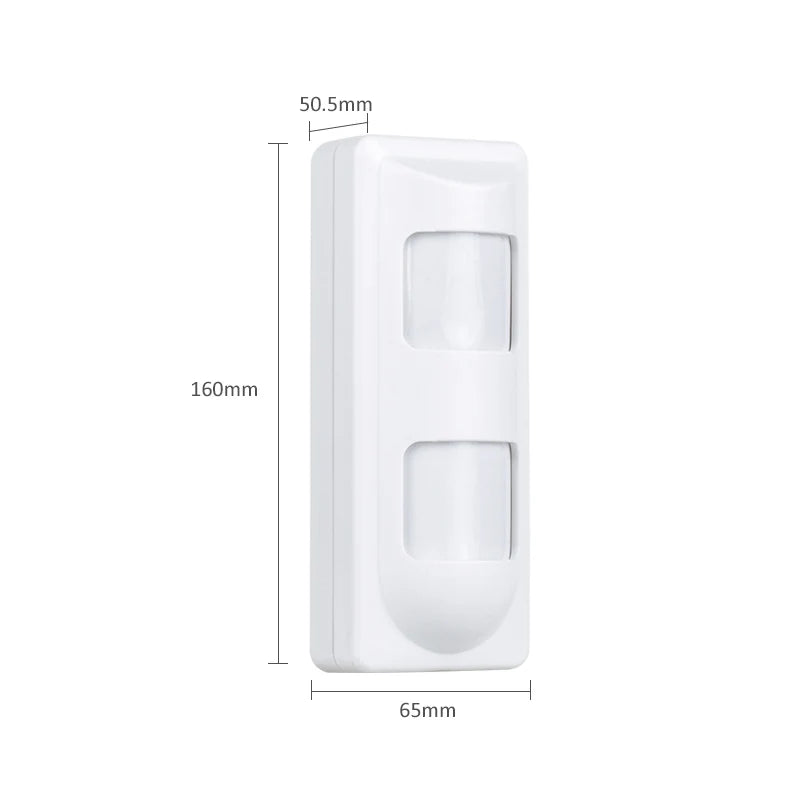 Wired 2PIR+Microwave Outdoor Anti-mask Anti-EMI PIR Motion Sensor for Wired Alarm Systems, Pet Friend/Curtain/Wide Angle