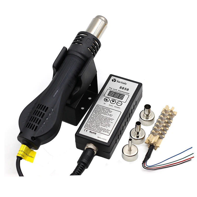 8858 Hot Air Gun Micro Rework Soldering Station LED Digital Hair Dryer Soldering For Cell-phone BGA SMD PCB IC Repair Tools
