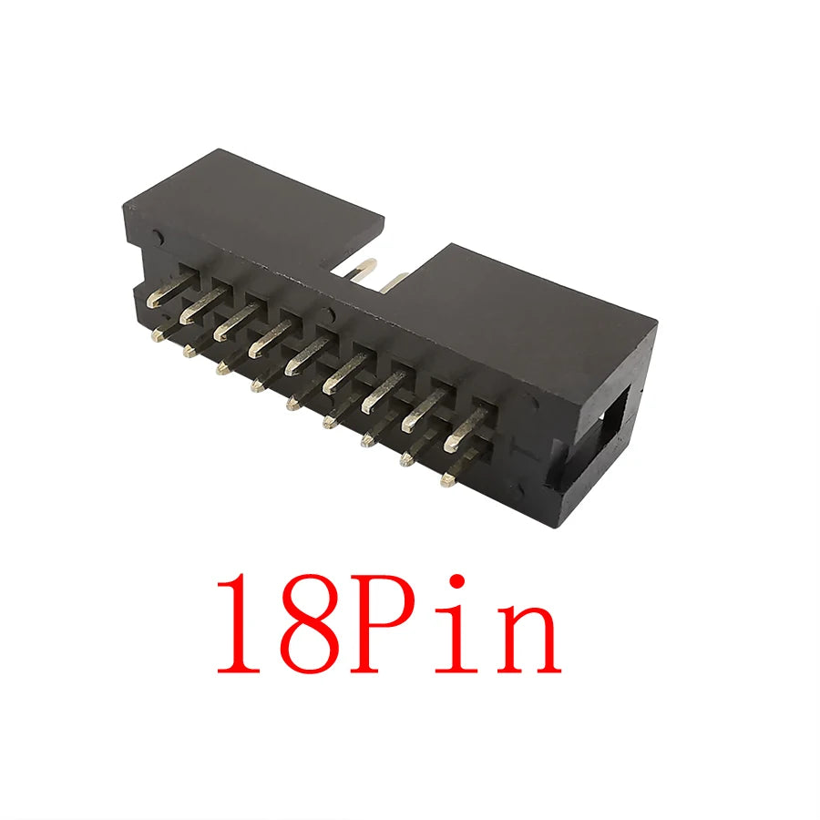 10Pcs IDC Box Header 6/8/10/12/14/16/18/20/24/26/30/34/40/50Pin Connector IDC Sockets 2.54mm Pitch Dual Row Straight DC3 Sockets