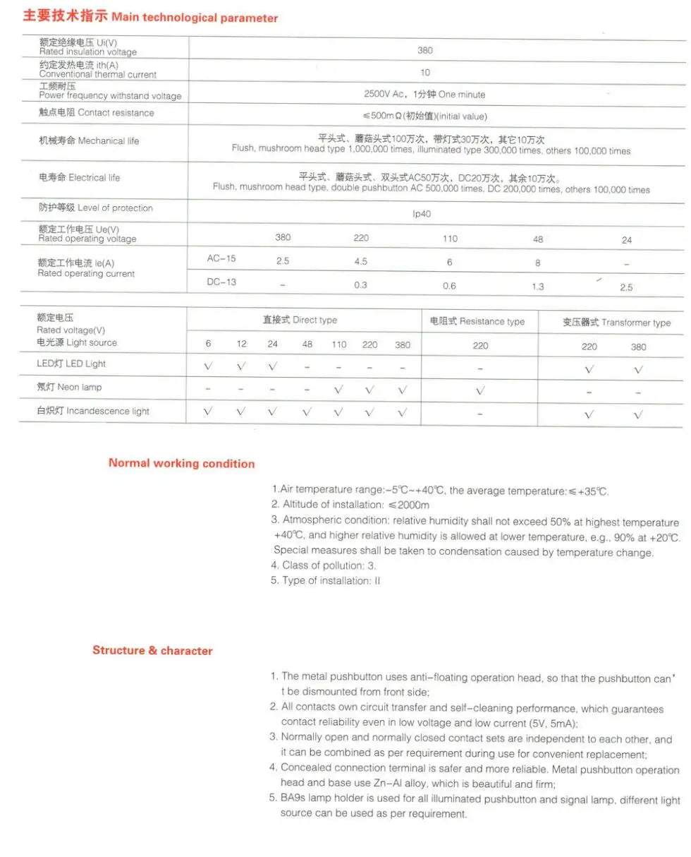 XB2-ED21 XB2-ED25 XB2-ED33 XB2-ED33 2/3 Positions 1N0/1NC&1NO/2NO Latching  Self-Locking /Momentary Selector Push Button Switch
