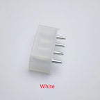 50PCS/1LOT Molex White or Black Big 4P 4D Female Socket Straight Hollow Needle for PC Computer ATX IDE Power Connector