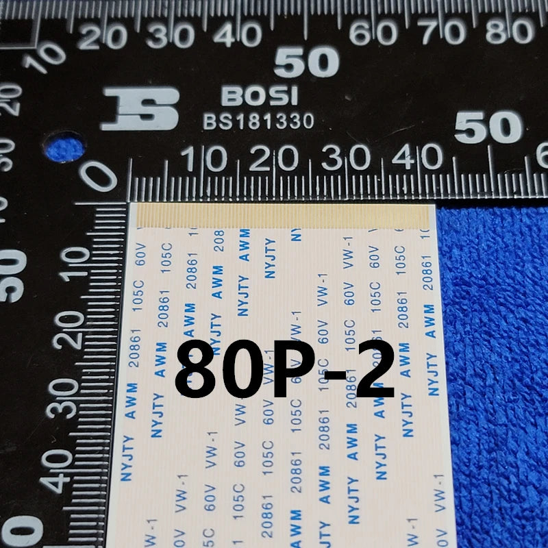 80Pin w/ Hook AWM 20706 / 20861 105C 60V VW-1 FFC Ribbon Cable  80P 80P  80P