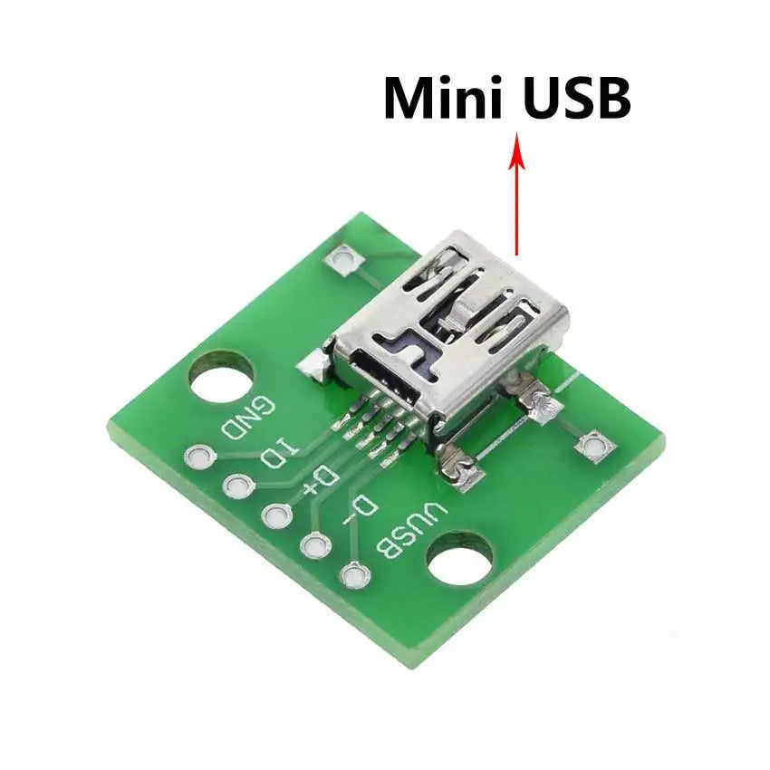 1PCS Male USB Type-C Micro Mini USB 2.0 3.0 Female USB B Connector Interface to 2.54mm DIP PCB Converter Adapter Breakout Board