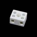 5PCS /Lot 2 Postion 5 Hole Ceramic Wiring Terminal Block High Frequency Porcelain Dual Row Wire Connector
