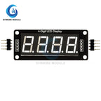 TM1637 4-Digit 7 Segments Digital LED Display Module 0.56 inch Display Tube Decimal Clock Double Dots Module Board for Arduino