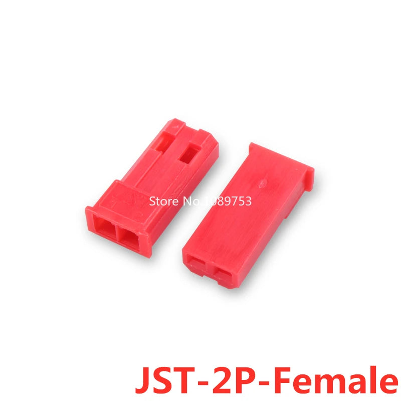 10/20/50/100sets 2 Pin JST Red Plug Connector 2.54mm Male Female Housing Crimp Terminal Connector JST SYP 2P for RC Lipo Battery