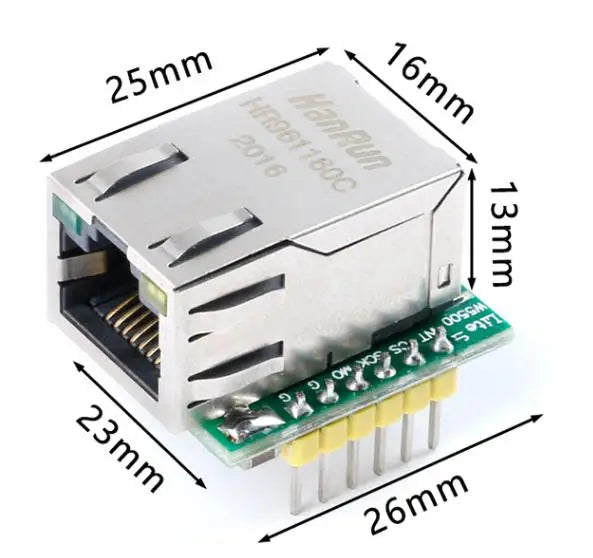 2pcs/1pc W5500 USR-ES1 SPI to LAN Ethernet Converter Board Module TCP IP 51 STM32 Microcontroller WIZ820io RC5 W5100 For Arduino