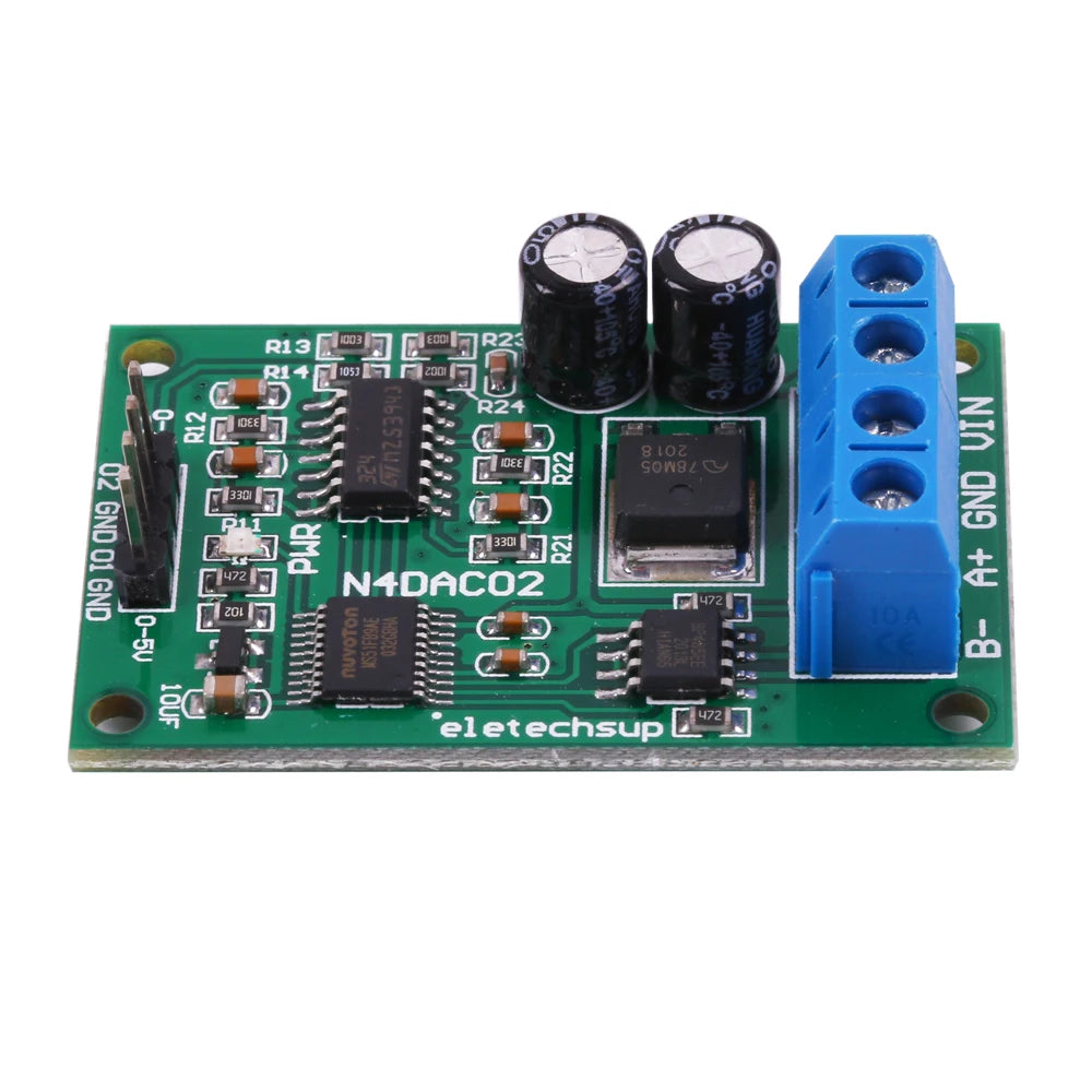 DC 12V 24V RS485 to 4-20mA/0-5V/0-10V Current/Voltage Converter RS485 to DAC Number-mode Conversion Module MODBUS RTU Control