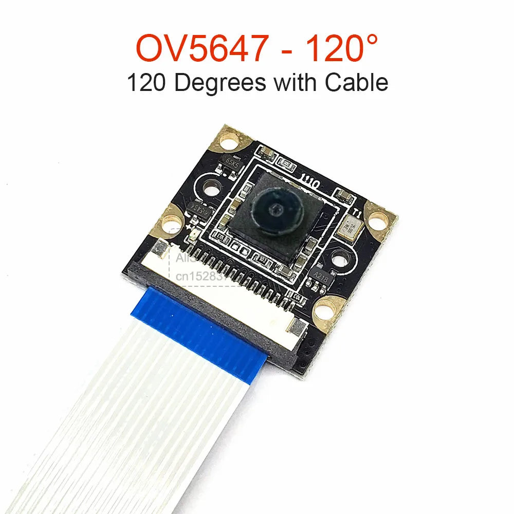 OV5647 Camera Module for Raspberry Pi 4B 3B 3B+ 2B HD 1080P 5 Million Pixels 72 120 160 Degrees Auto Focus with 15CM CSI Cable