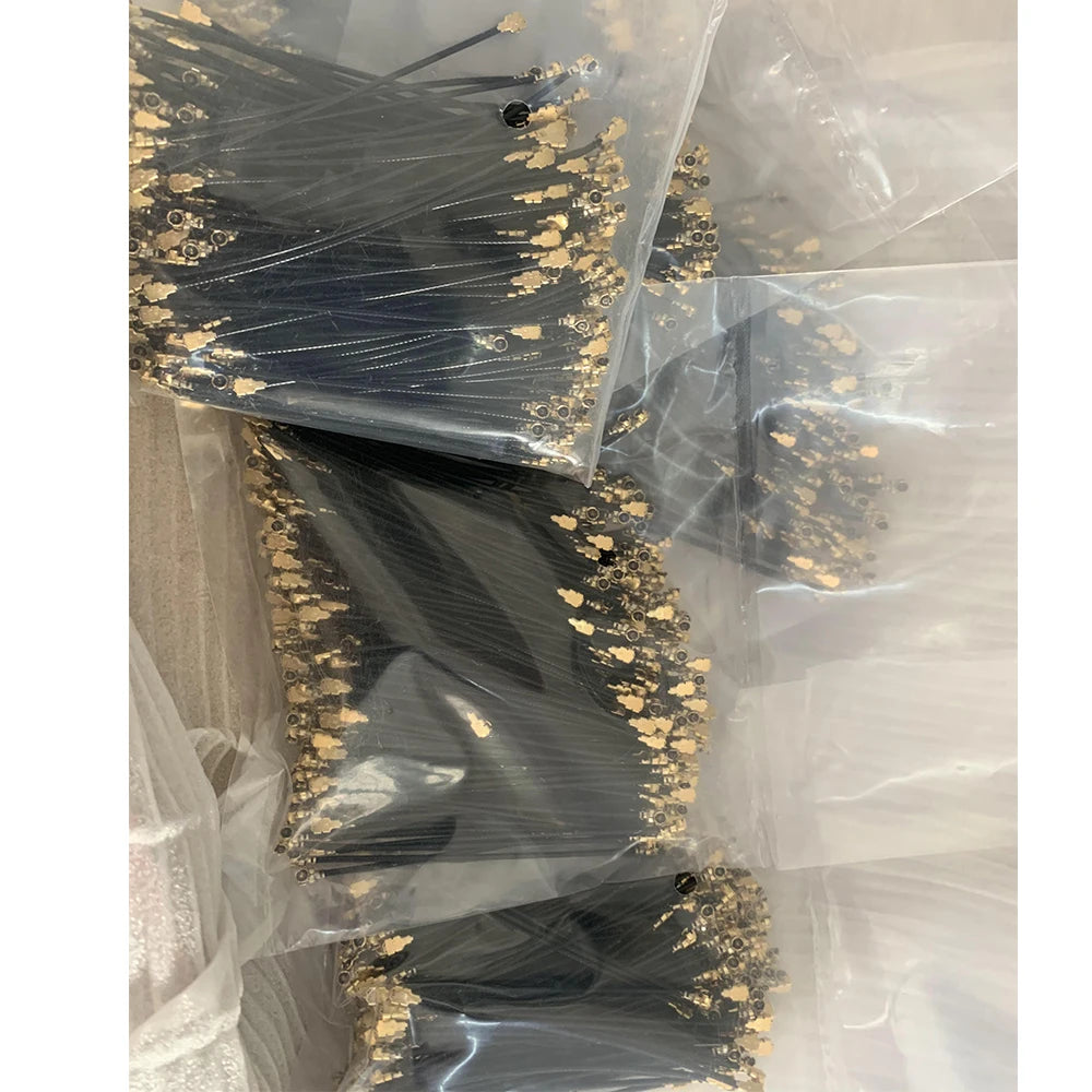 100pcs/lot WIFI Pigtail Ufl IPX MHF  RF1 to RF1 Female Connector RF1.13 Pigtail Cable for Router 3g 4g Modem BEVOTOP