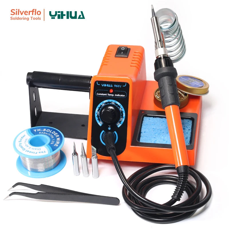 YIHUA 926LED-III Digital Electric Soldering Iron Kit with Helping Hands 960I Adjustable Temperature Portable Soldering Station