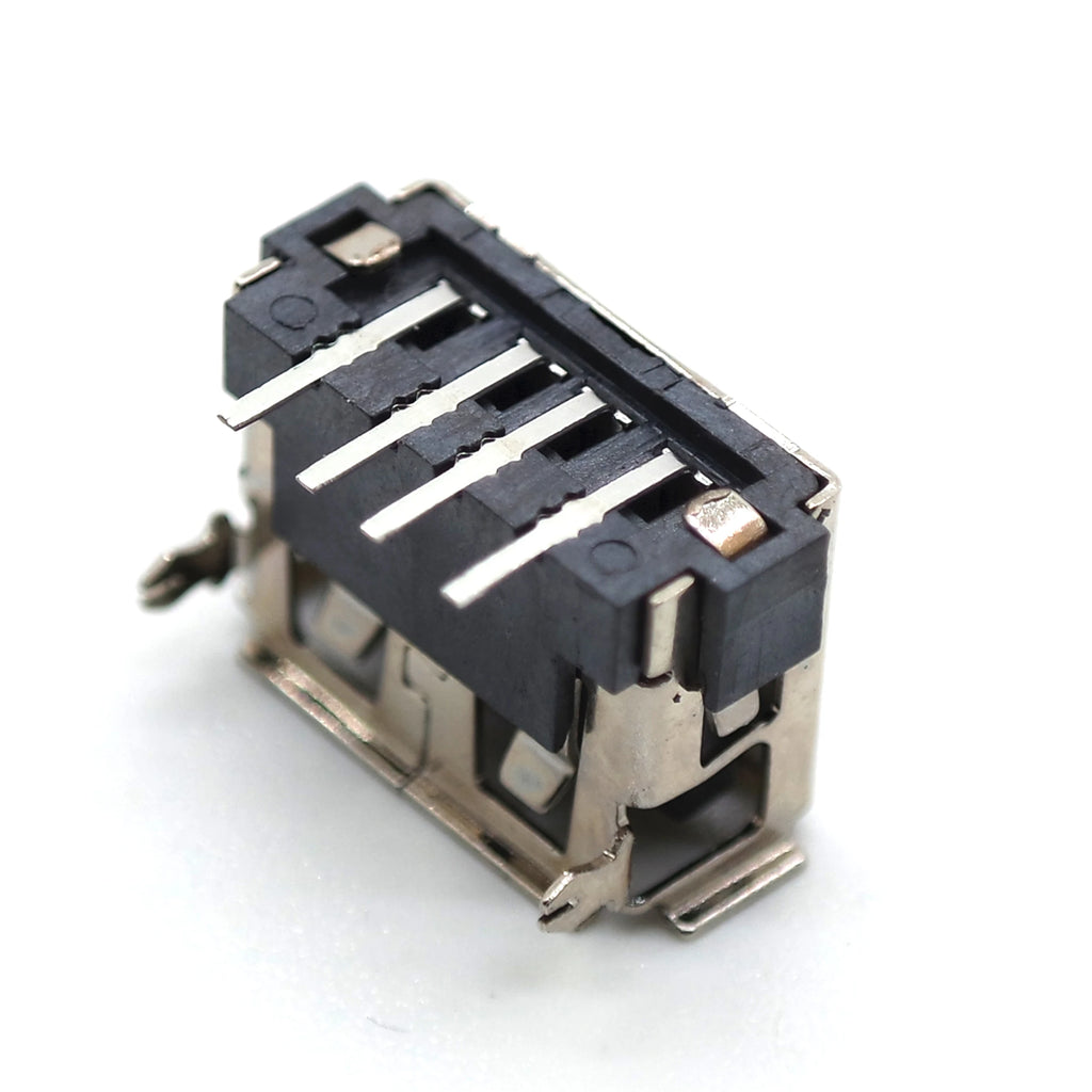 10pcs USB Female Connector AF10 Straight Pin Front 2 Pin A Type USB 90° Horizontal 4P Plug-in 6.3h Socket