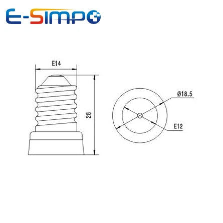 8pcs E14 to E12 Adapter LED CFL European Chandelier Lamp Base US Candle Bulb Holder Converter