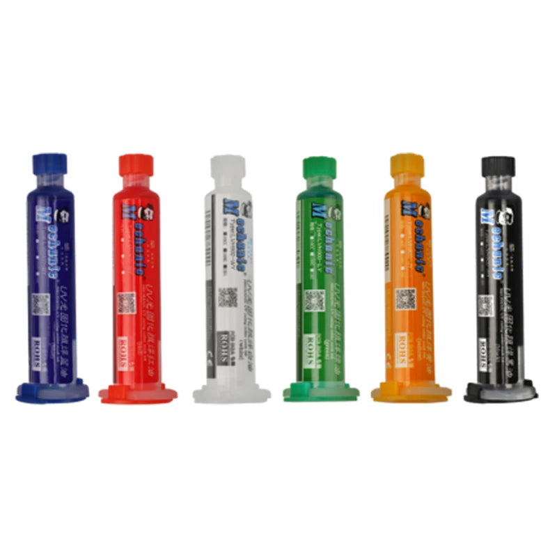 MECHANIC UV Solder Mask Ink Green/Blue/Black/Red/White Oil Welding Flux BGA PCB Circuit Board Paint Prevent Corrosive Arcing