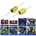 10Pcs 100V Horizontal Speaker Audio Capacitor Non Polarity Frequency Divider Crossover Polypropylene 1UF 1.5UF 2.2UF 3.3UF 4.7UF
