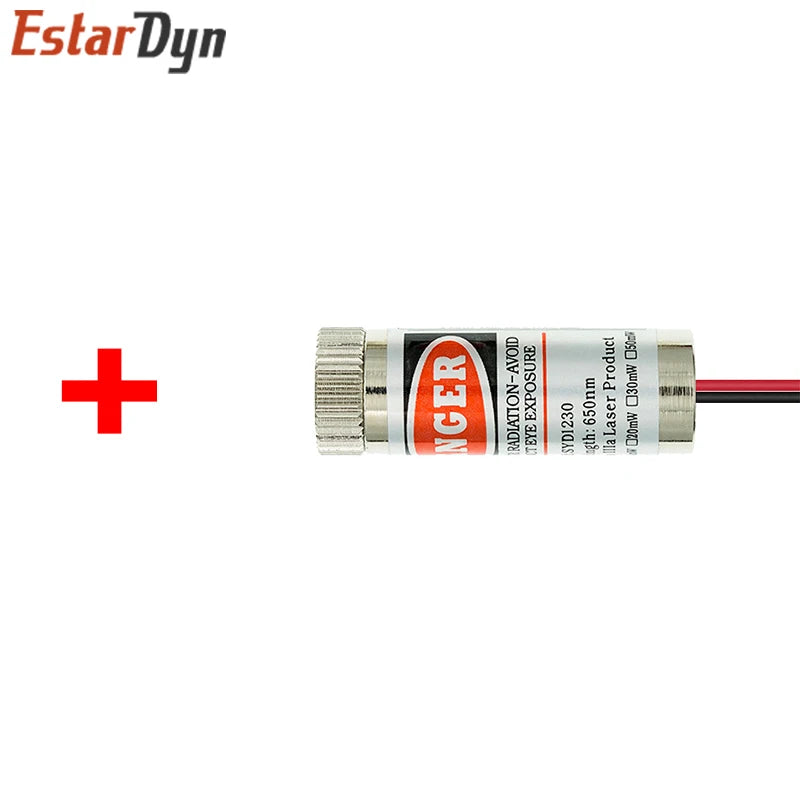 650nm 5mW Red Point / Line / Cross Laser Module Head Glass Lens Focusable Industrial Class