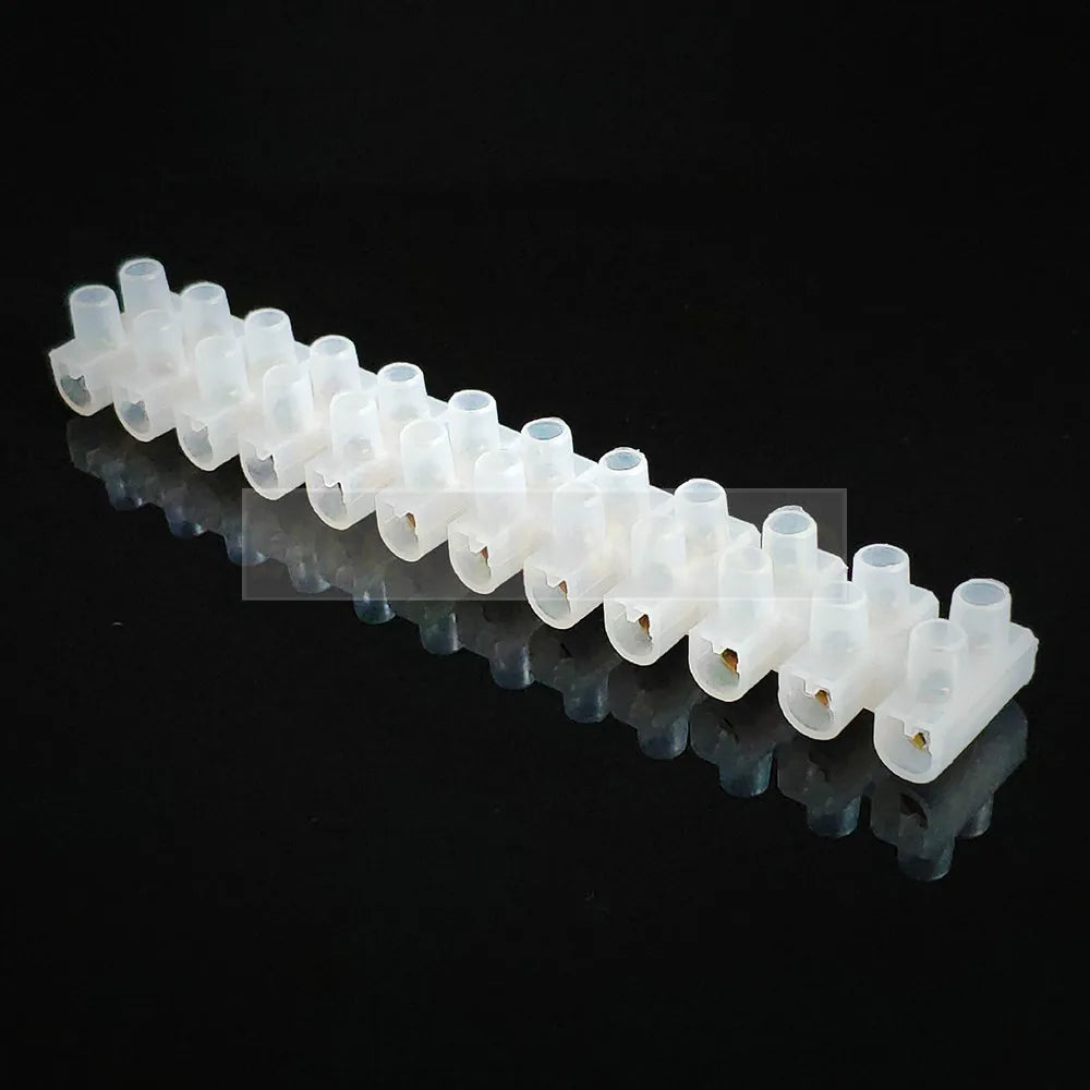 Plastic terminal block Wire connector 5A 10A Dual Row 12 Positions Screw terminal block cable connector Electric Barrier Strip