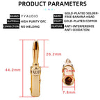 Banana Plug 4mm Alloy Gilding Banana Plugs for Speaker Cable Wire Banana Connector Adapter 8pcs Speaker Banana Plug Adapter