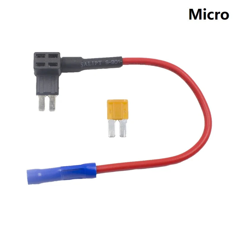4PCS Car Vehicle Circuit Fuse Tap Adapter Blade Standard Low Profit Mini Micro ATM ATC APM Add-A-Circuit Holder 12-24v