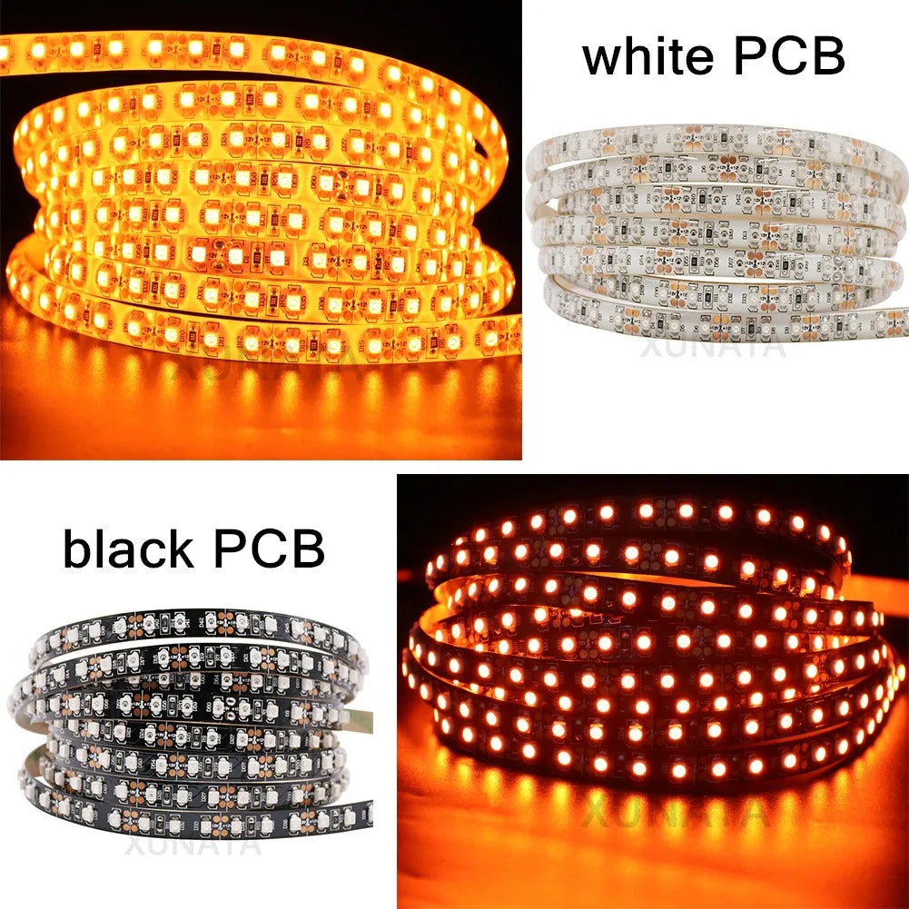 DC 12V LED Strip Orange Lighting SMD 3528 120leds/m 5050 60leds/m Flexible Tape Ribbon Lamp Led Strip Light 5m/lot