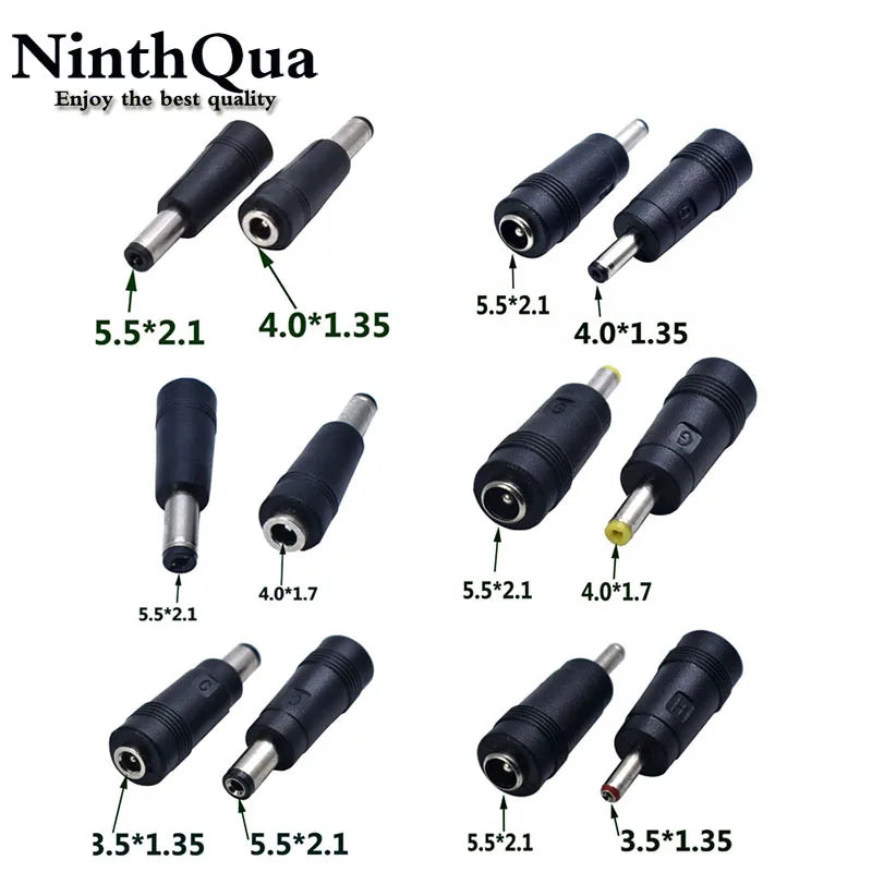 1pcs 5.5x2.1 mm Male Jack to 3.5*1.35 4.0*1.35 4.0*1.7 Female Plug DC 5.5*2.1mm Female to Male Power Connector Adapter Laptop