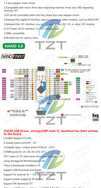 TZT 1SET 3DV4 CNC Shield V4 + Nano 3.0 + 3pcs DRV8825 or A4988  Reprap Stepper Drivers Set For  Arduino