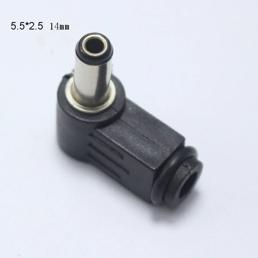 2PCS Male DC Power Plug Connector Angle 90 Degree L Shaped Plastic 5.5*2.5 5.5*2.1 4.8*1.7 4.0*1.7 3.5*1.35 3.5*1.1 2.5*0.7mm