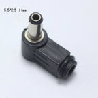 2PCS Male DC Power Plug Connector Angle 90 Degree L Shaped Plastic 5.5*2.5 5.5*2.1 4.8*1.7 4.0*1.7 3.5*1.35 3.5*1.1 2.5*0.7mm