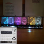 【Big Font】DIY Rainbow RGB Full Color LED Digital Retro Glow Analog Nixie Tube DS3231 Electronic Clock Music Spectrum Display Kit