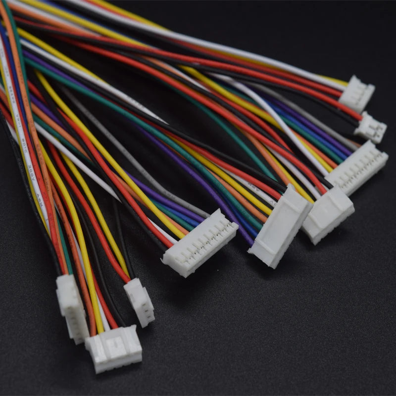 10 Sets Mini Micro JST 2.0 PH Male Female Connector 2/3/4/5/6/7/8/9/10-Pin Plug With Terminal Wires Cables Socket 200MM 26AWG