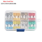 50/80/180pcs 5/10/15/20/30A Car Auto Small and Medium Blade Fuse Motorcycle Boat Truck Automotive Blade Fuse Assortment Set