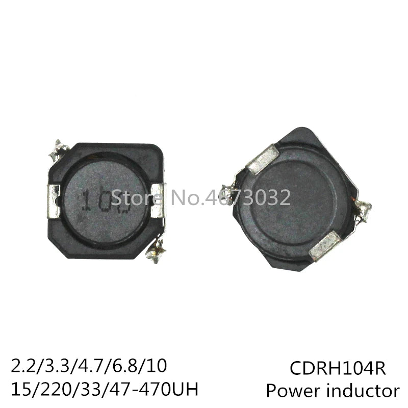 10PCS/lot SMD Power Inductors CDRH104R CD104R 10*10*4MM 2.2UH 3.3UH 4.7UH 6.8UH 10UH 22UH 33UH 47UH 68UH 100UH 150UH 220UH 330UH