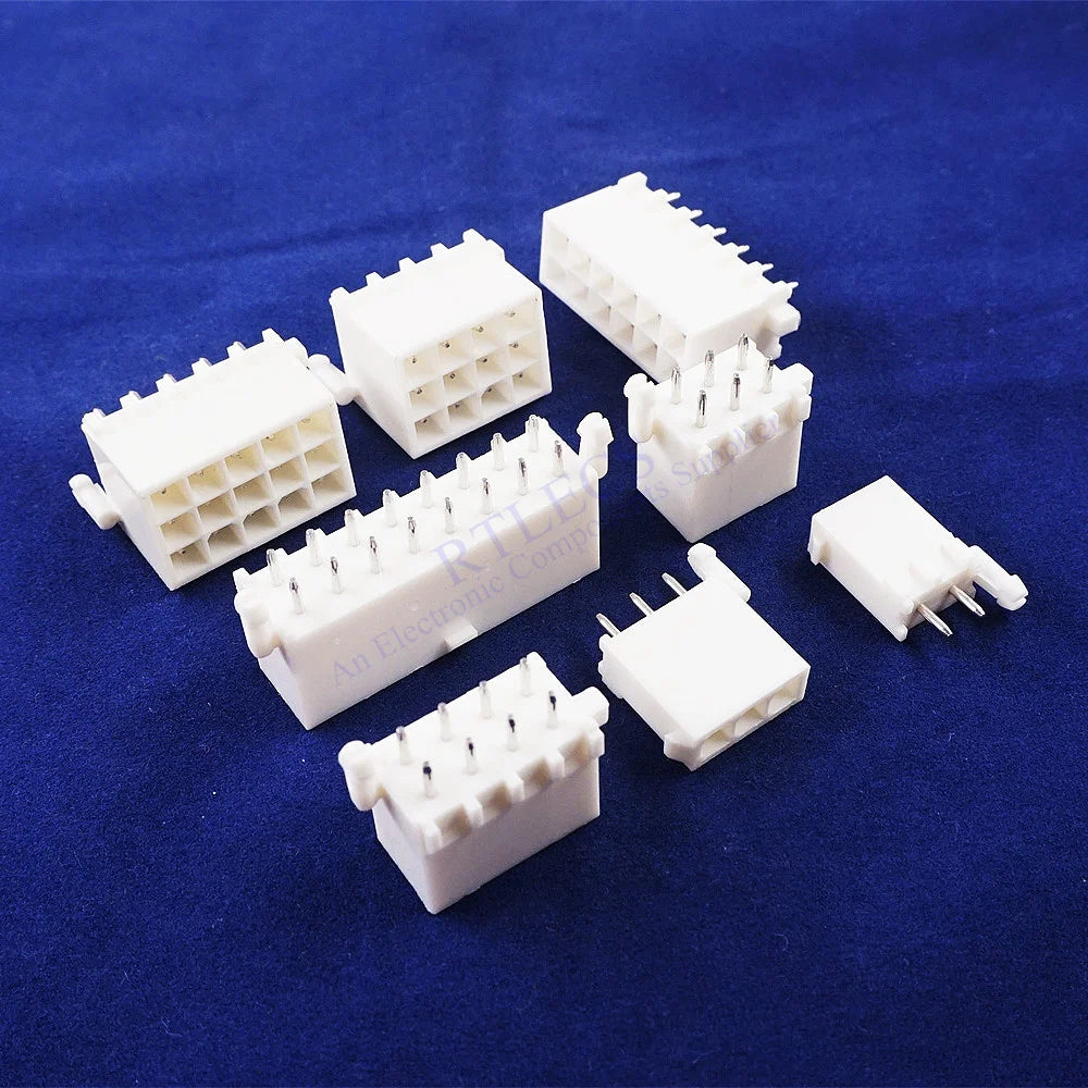 5 50pcs Pitch 4.14 mm PCB Male Header 2 3 4 6 8 9 10 12 15 16 Pin 0.163' Straight Through Hole Cross Mini Universal Mate-N-Lok